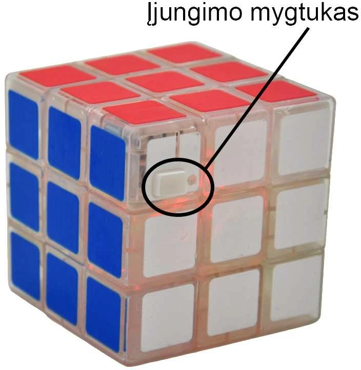 Galvosūkis Kubas 3x3, LED