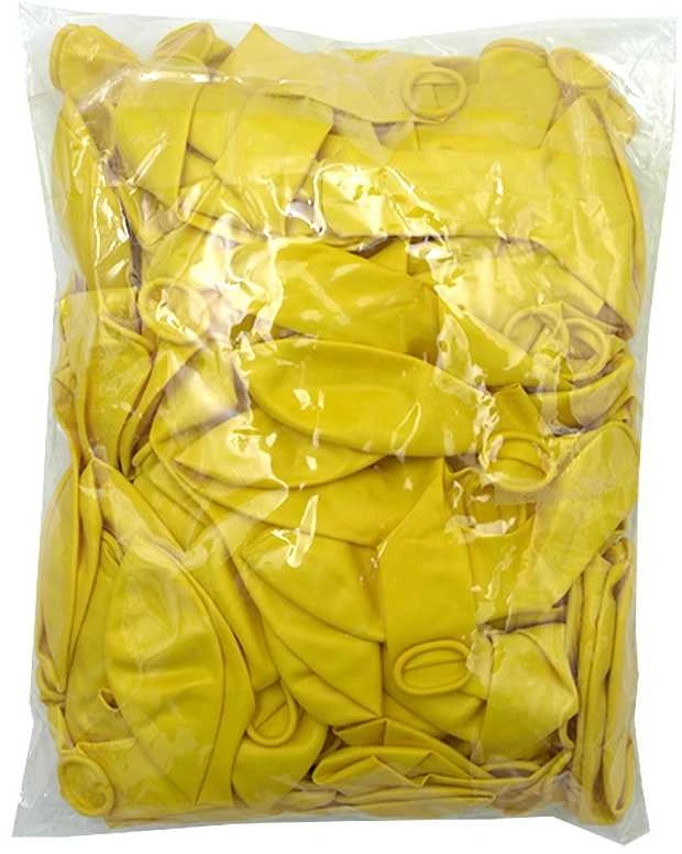 Geltoni perlamutriniai balionai, 100 vnt.