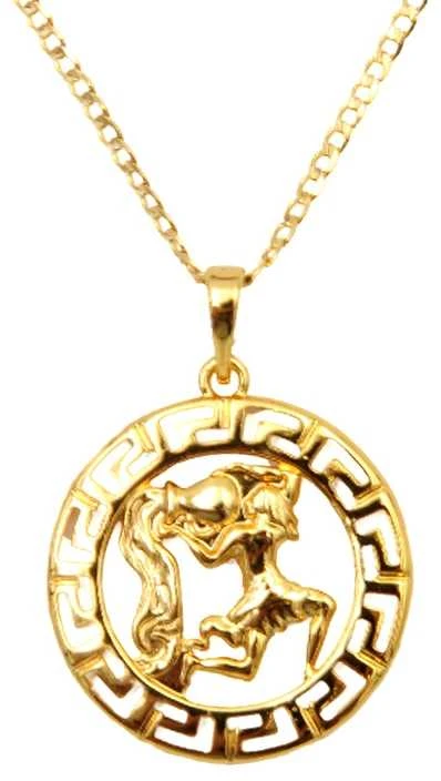 Grandinėlė su zodiako ženklu Vandenis, 49 cm