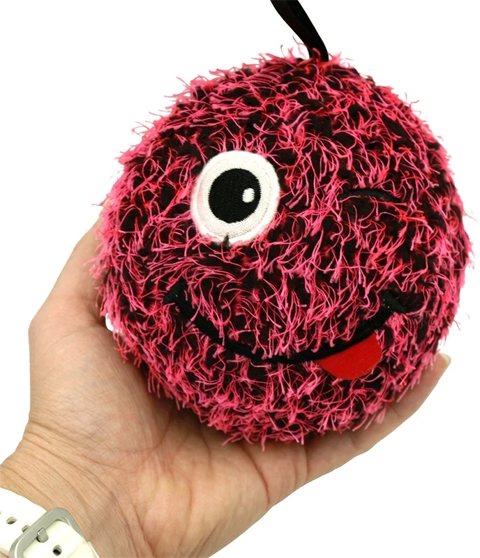 Guminis pripučiamas plaukuotas kamuolys, 15 cm - Oranžinė