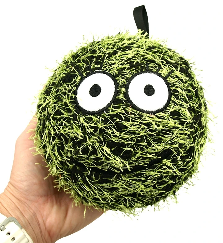 Guminis pripučiamas plaukuotas kamuolys, 15 cm - Oranžinė
