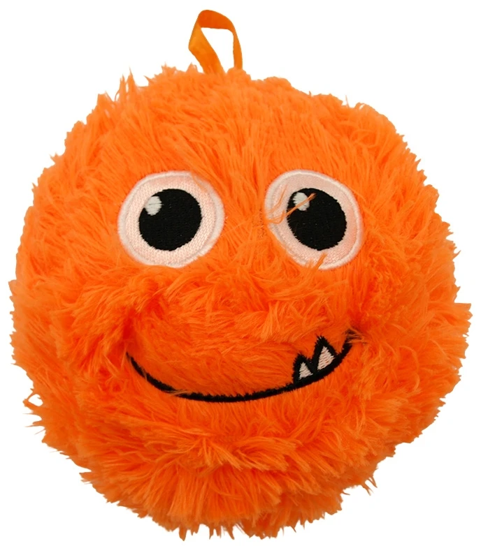 Guminis pripučiamas plaukuotas kamuolys, 15 cm - Oranžinė