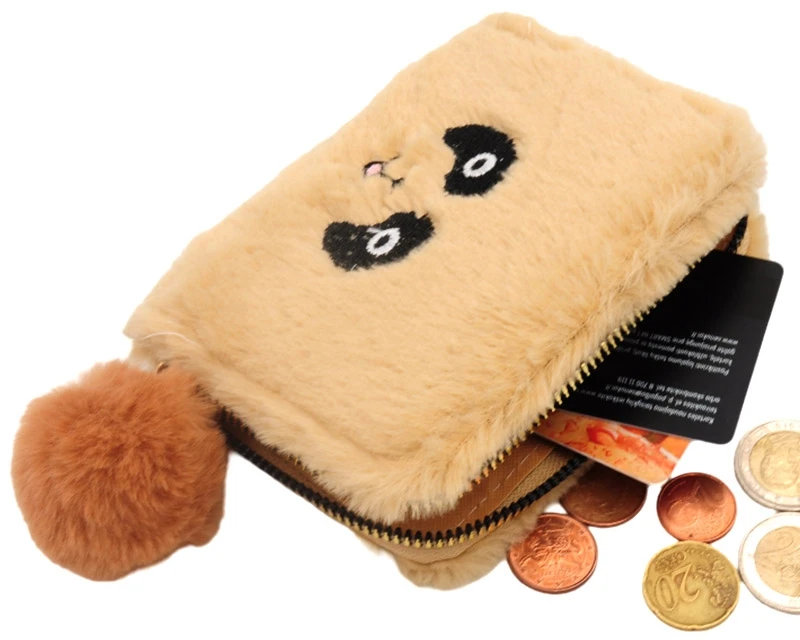 Kailinė vaikiška piniginė "Panda" - Raudona