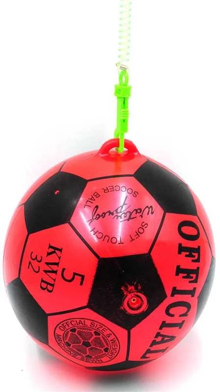 Kamuolys ant spyruoklės, 20 cm - Raudona
