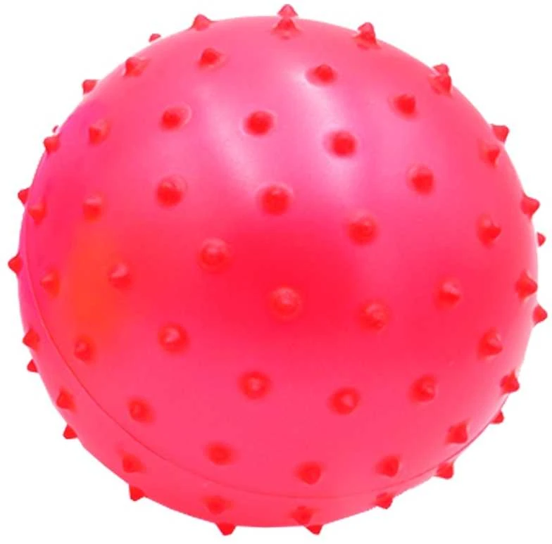 Kamuolys su masažiniais spygliukais, 12 cm - Rožinė