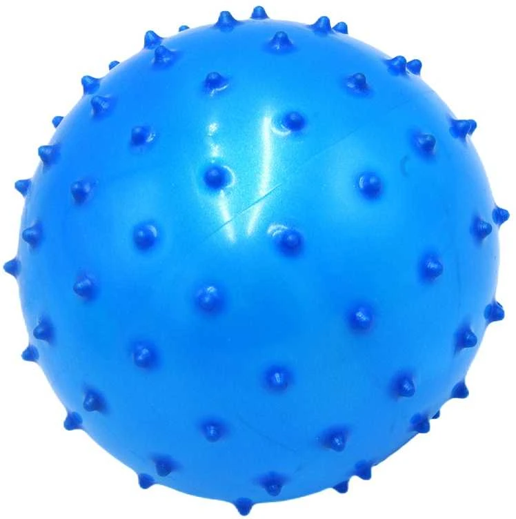 Kamuolys su masažiniais spygliukais, 12 cm - Mėlyna