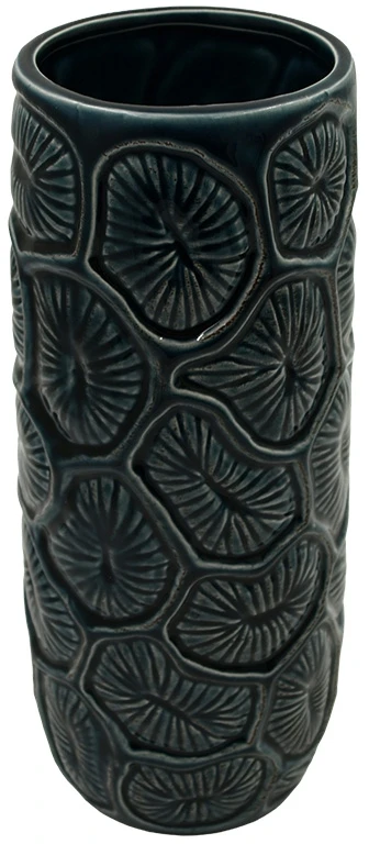 Keraminė tamsiai mėlyna vaza Koralai, 28 cm