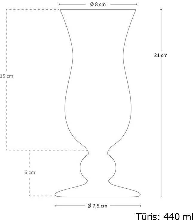 Kokteilių taurė, 440 ml