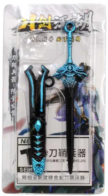 Kolekciniai Fantasy kardai, 10 cm - Žydra