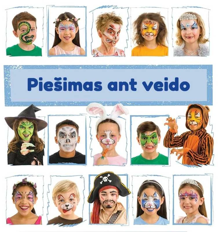 Kreidelės piešimui ant veido, 6 vnt.