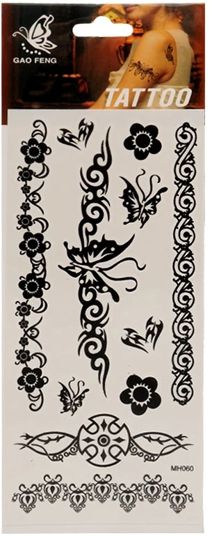 Laikinos tatuiruotės kūnui Drugeliai - 1