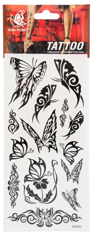 Laikinos tatuiruotės kūnui Drugeliai - 1