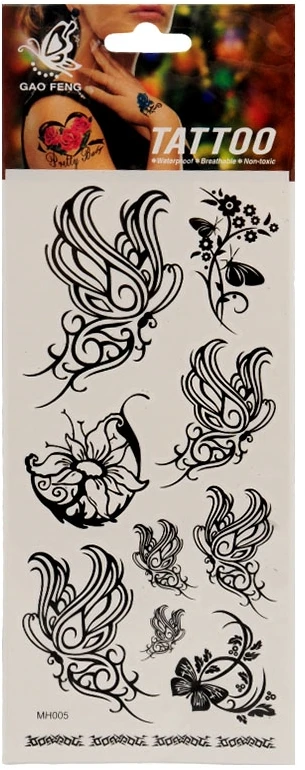 Laikinos tatuiruotės kūnui Drugeliai - 3