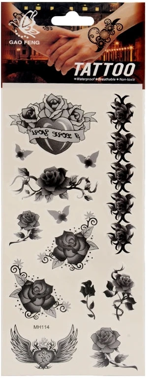Laikinos tatuiruotės kūnui Rožės - 6