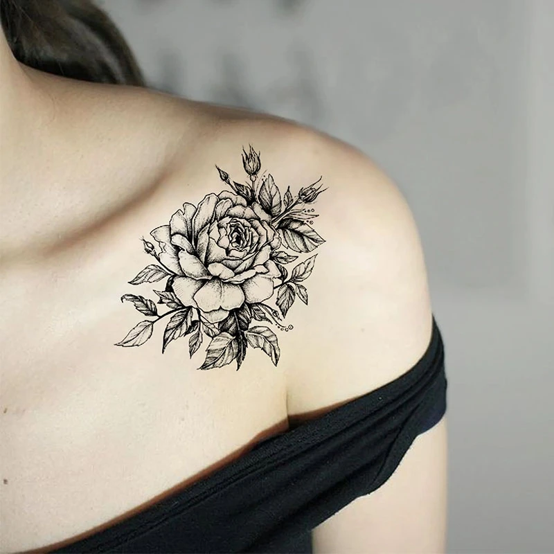 Laikinos tatuiruotės kūnui Rožės - 6
