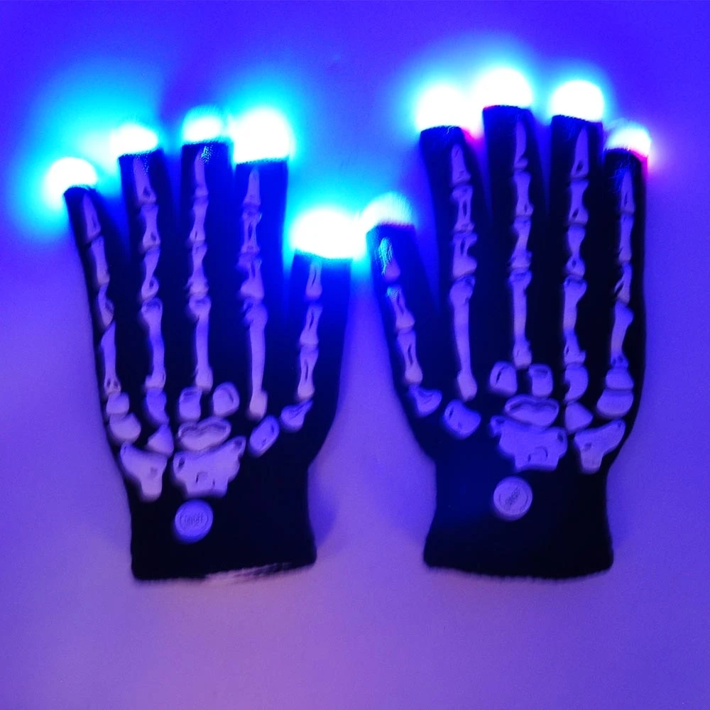 LED šviečiančios pirštinės - griaučiai