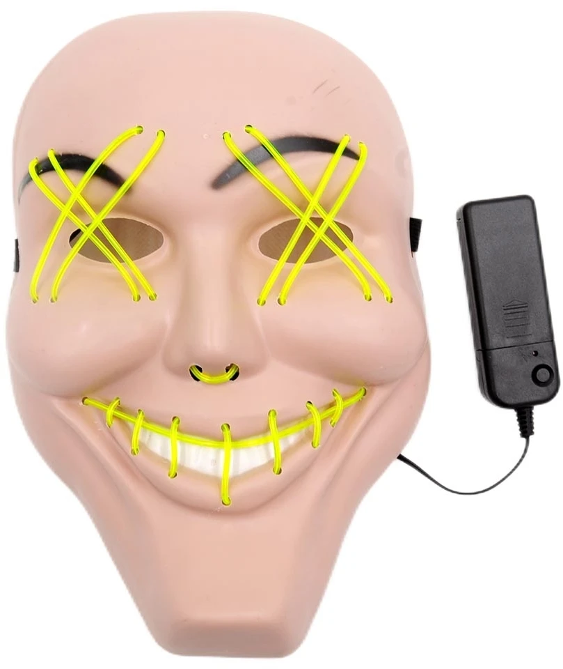 LED šviečianti veido kaukė - Mėlyna
