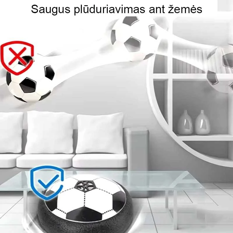 Levituojantis elektrinis futbolo kamuolys