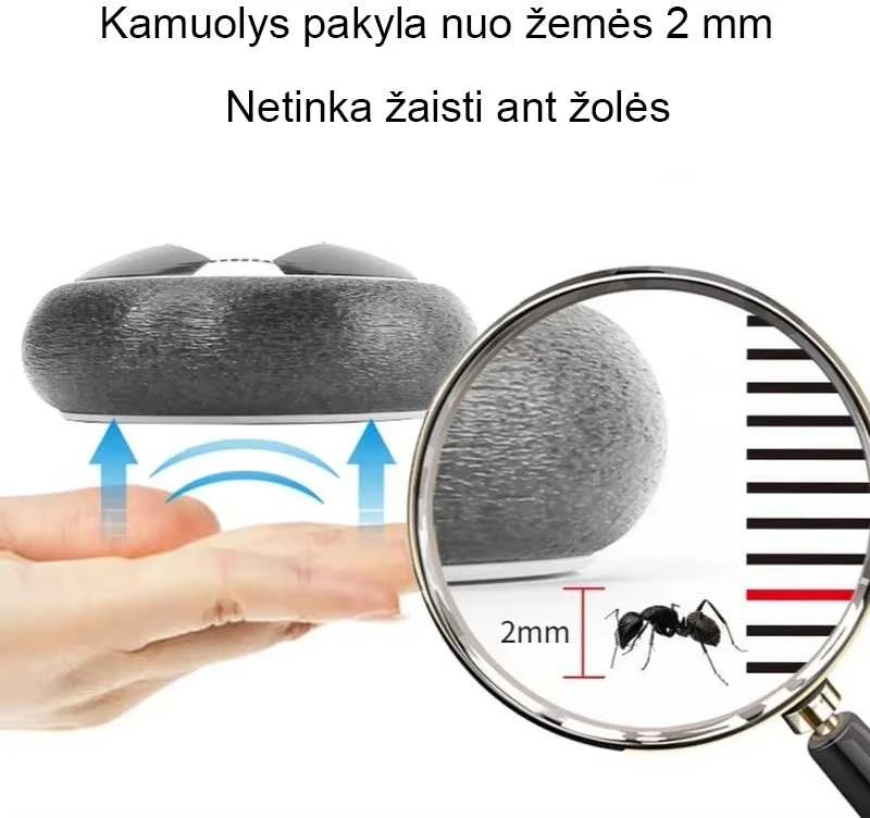 Levituojantis elektrinis futbolo kamuolys
