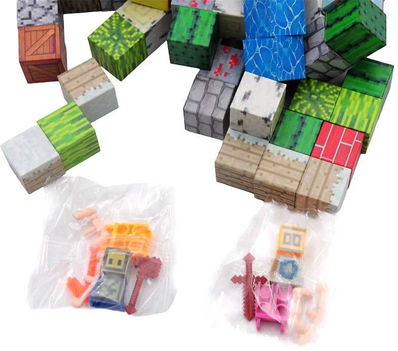 Magnetiniai Minecraft blokeliai, 100 vnt.