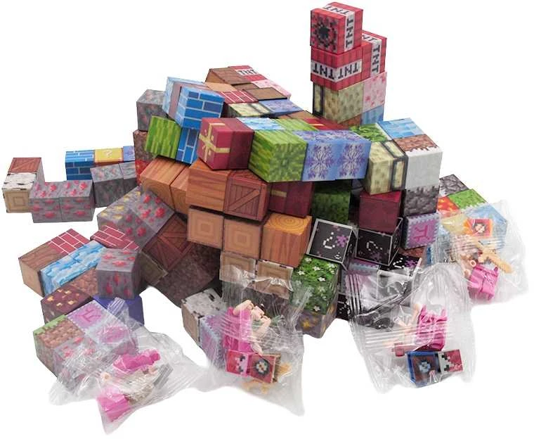 Magnetiniai Minecraft blokeliai, 200 vnt.