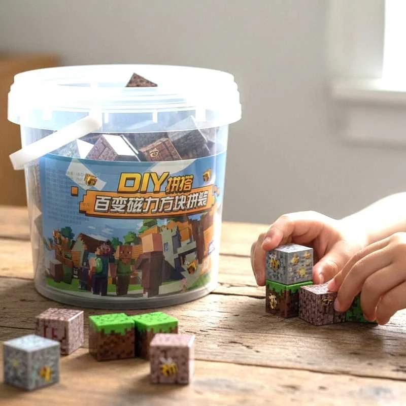Magnetiniai Minecraft blokeliai, 50 vnt.