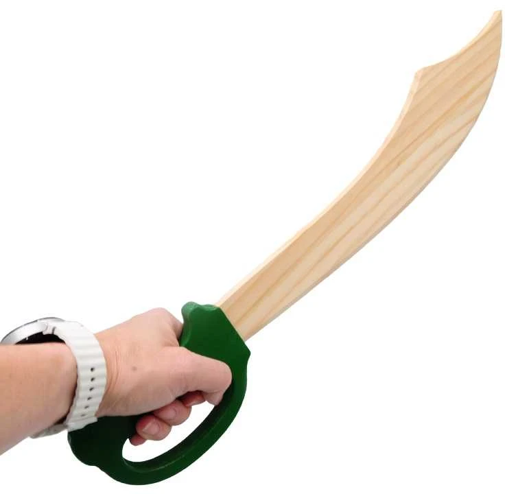 Medinis pirato kardas, 50 cm - Geltona