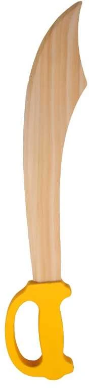 Medinis pirato kardas, 50 cm - Geltona