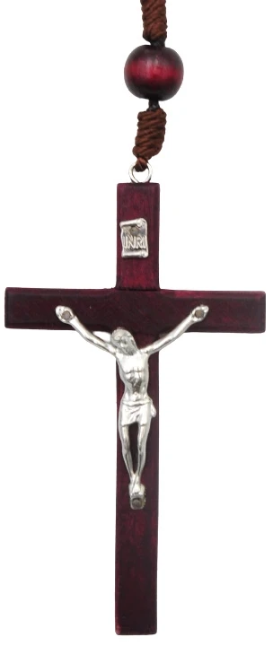 Medinis rožančius (rožinis), 67 cm