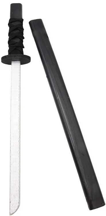 Medinis Samurajaus kardas su dėklu, 53 cm - Geltona