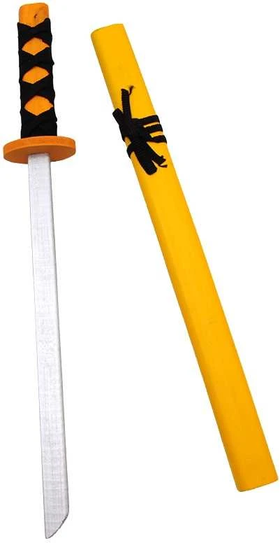 Medinis Samurajaus kardas su dėklu, 73 cm - Raudona