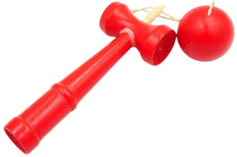 Medinis žaislas kendama, 28 cm - Juoda