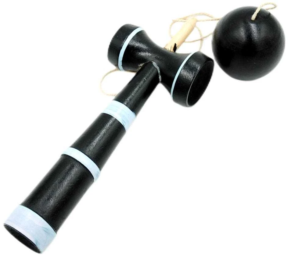 Medinis žaislas kendama, 28 cm - Raudona