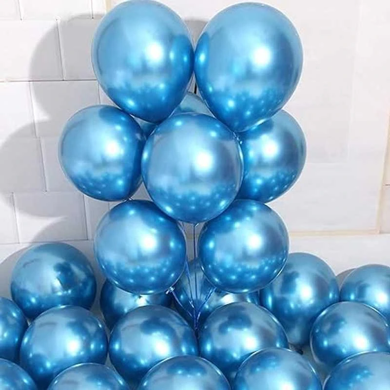 Mėlyni perlamutriniai balionai, 50 vnt.