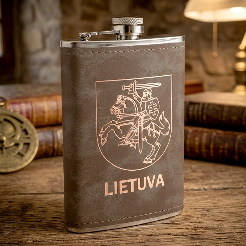 Metalinė gertuvė su Vyčiu „Lietuva“, 255 ml