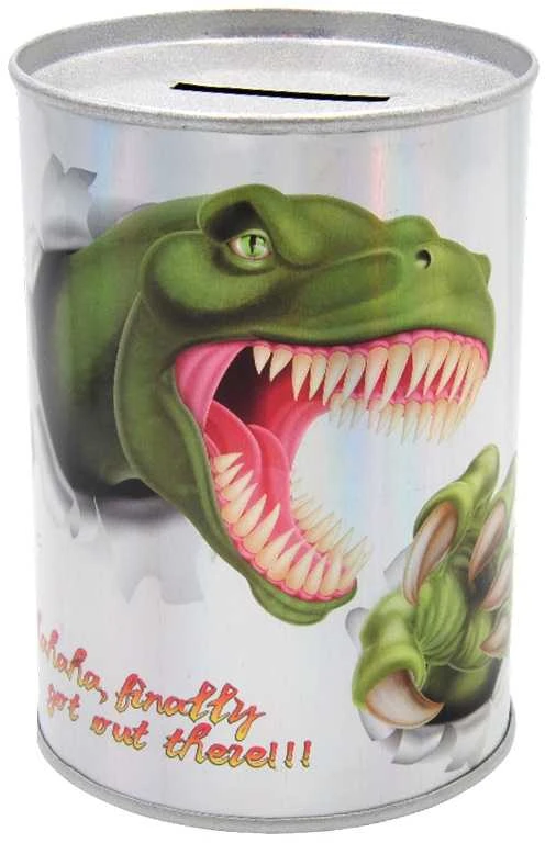 Metalinė taupyklė Dinozaurai, 12 cm - 4