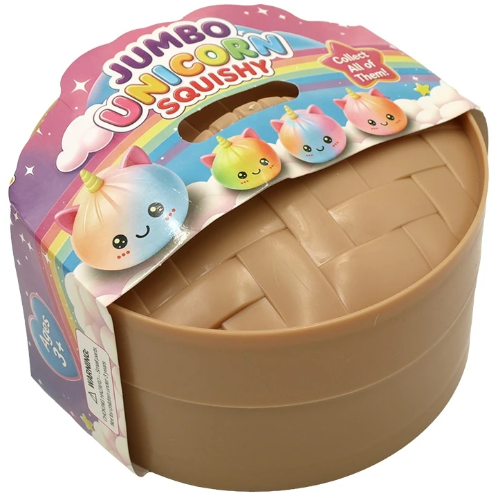Milžiniškas antistresinis žaislas koldūnas Dumplings vienaragis, 14 cm
