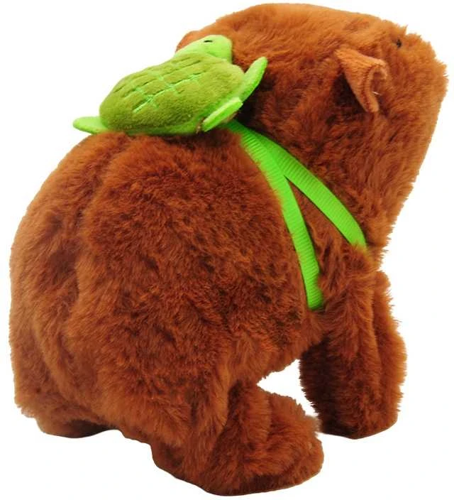 Minkštas-intearkyvus žaislas Kapibara su kuprine, 16 cm