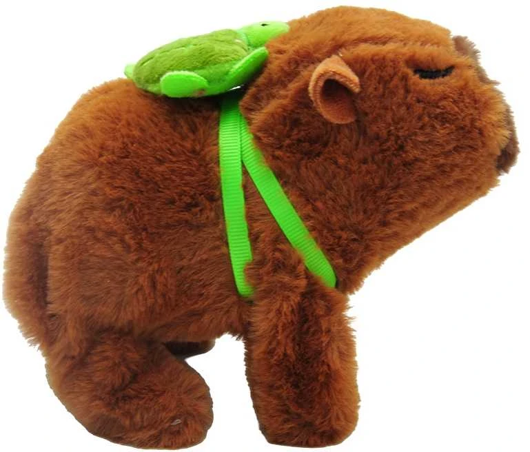Minkštas-intearkyvus žaislas Kapibara su kuprine, 16 cm