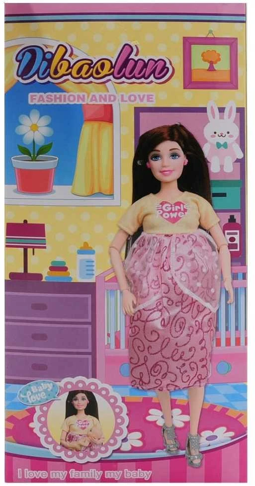 Nėščia lėlytė su kūdikėliu ir priedais