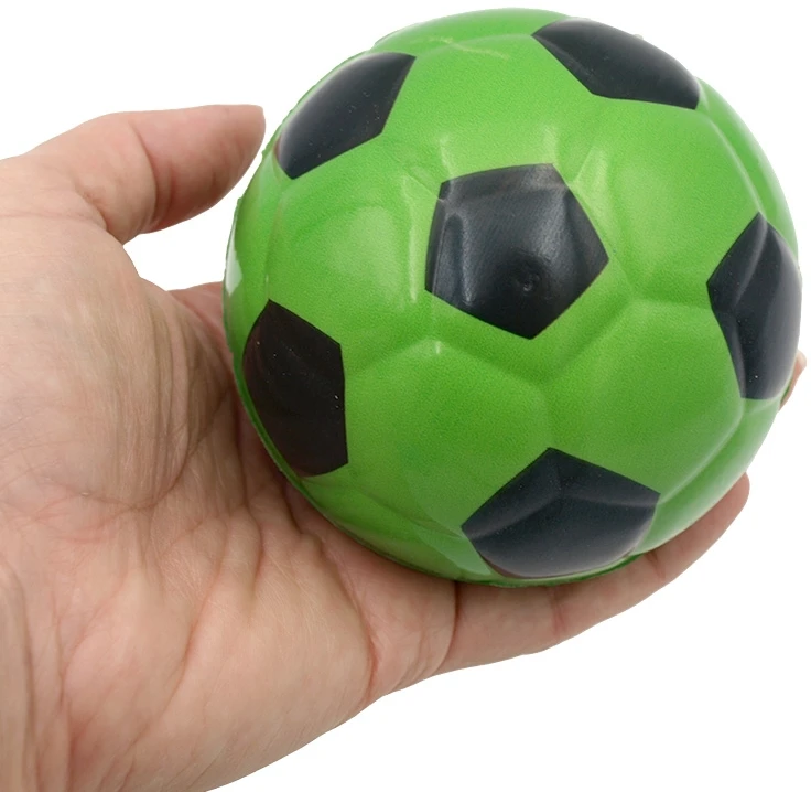 Paroloninis futbolo kamuoliukas-šokliukas, 9 cm - Geltona