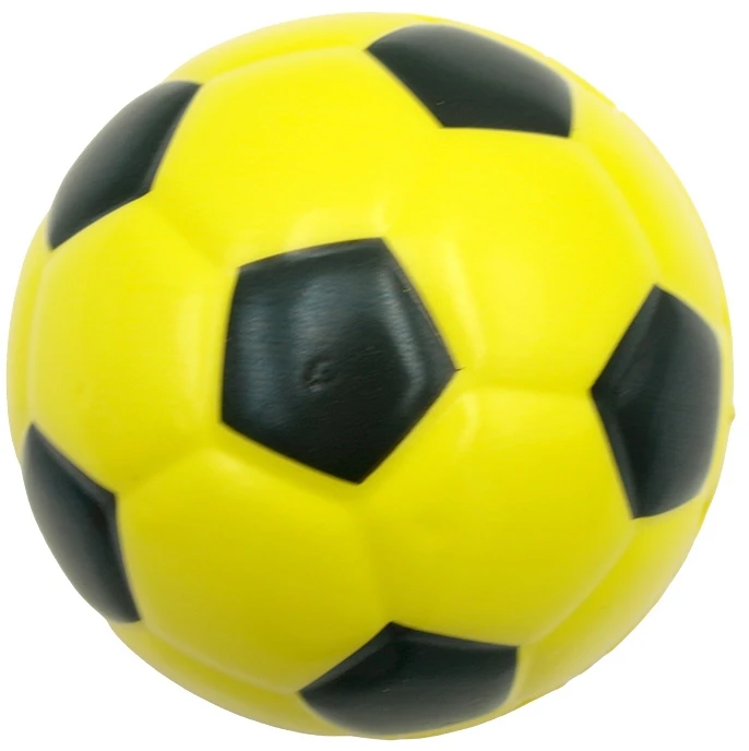 Paroloninis futbolo kamuoliukas-šokliukas, 9 cm - Geltona