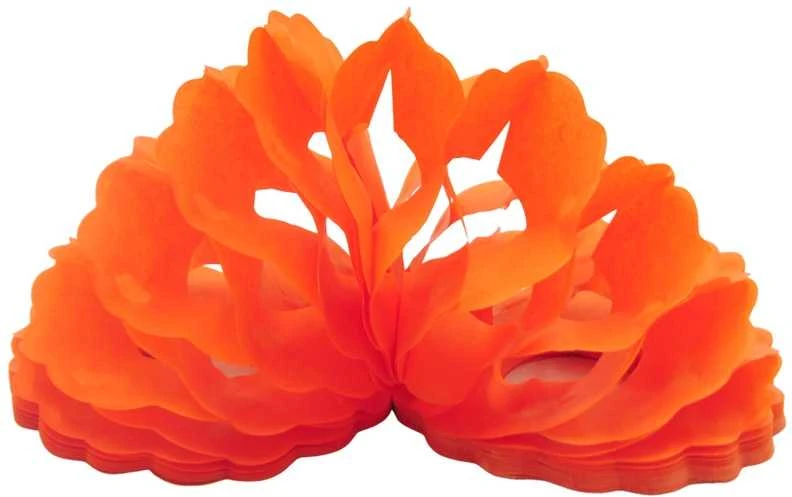 Oranžinė popierinė girlianda, 2,5 m