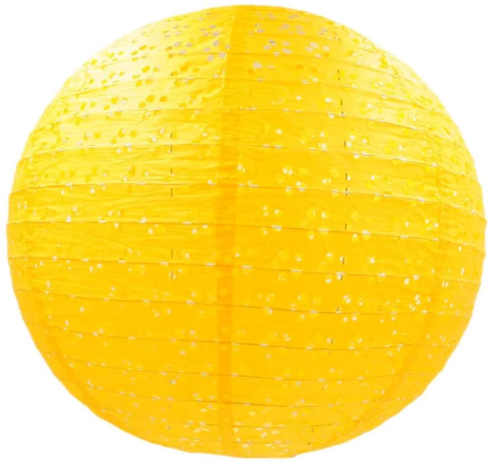 Popierinis žibintas, 35 cm - Geltona