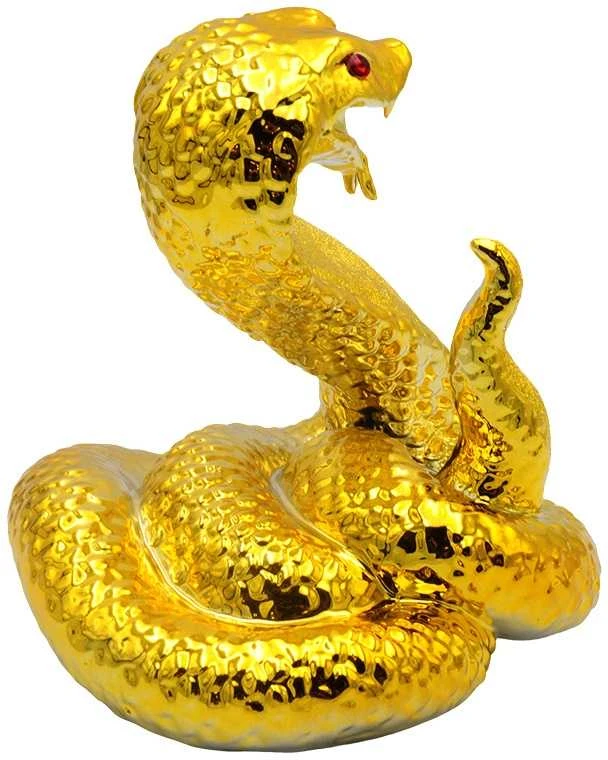 Porcelianinė gyvatės statulėlė, h 22 cm