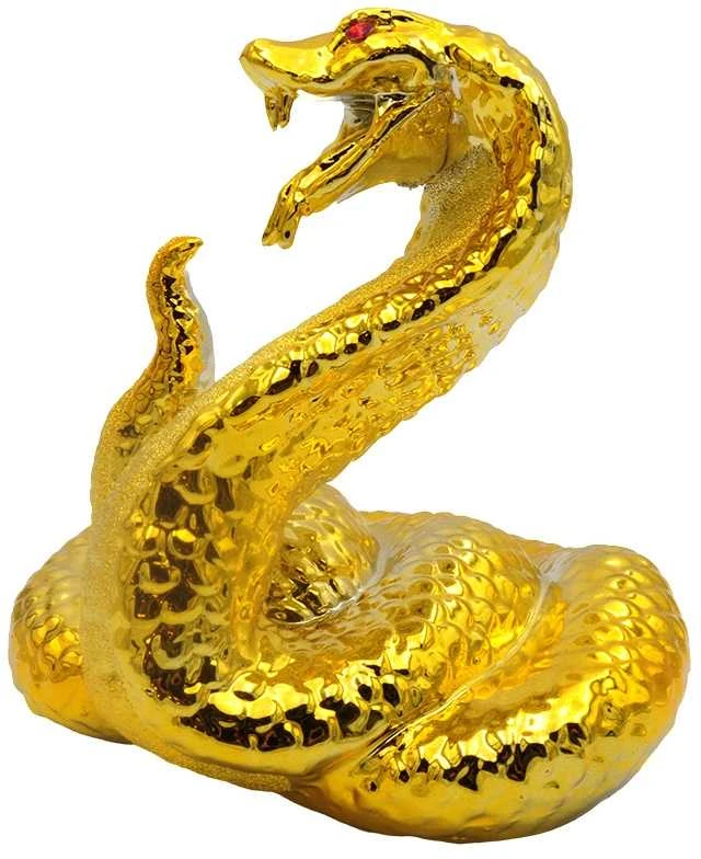 Porcelianinė gyvatės statulėlė, h 22 cm