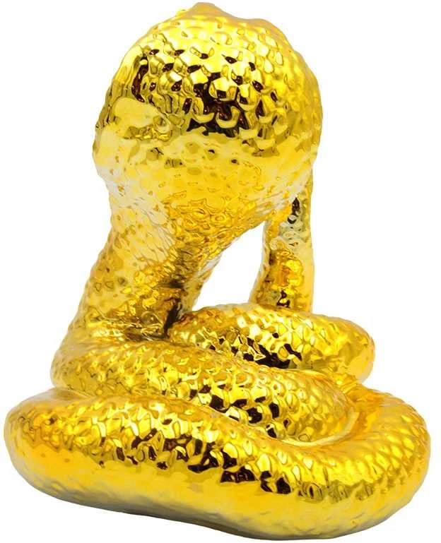 Porcelianinė gyvatės statulėlė, h 22 cm