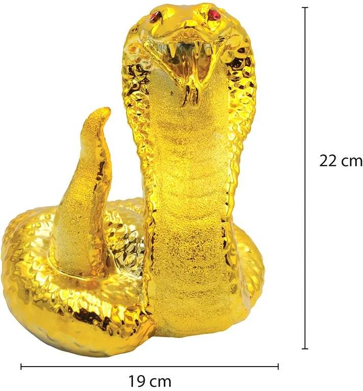 Porcelianinė gyvatės statulėlė, h 22 cm