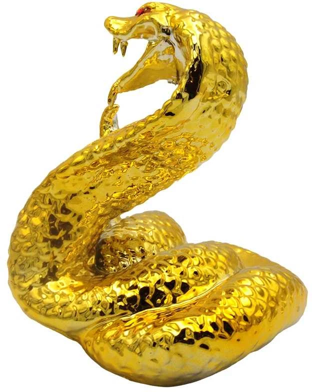 Porcelianinė gyvatės statulėlė, h 22 cm
