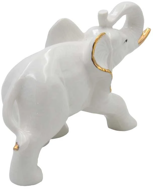 Porcelianinė statulėlė Dramblys, h 10 cm